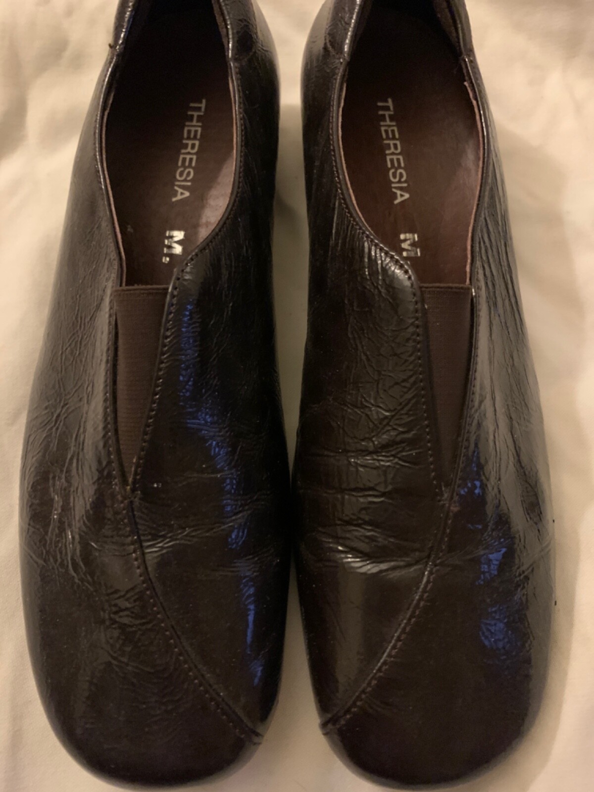 Theresia brown patent leather slip on 6.5 US 9