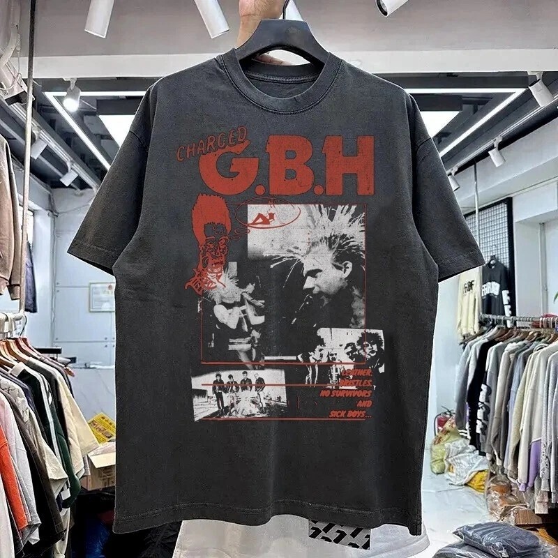GBH – Montage Poster Reprint Black T shirt Heavy Cotton Tee Vtg S-5XL