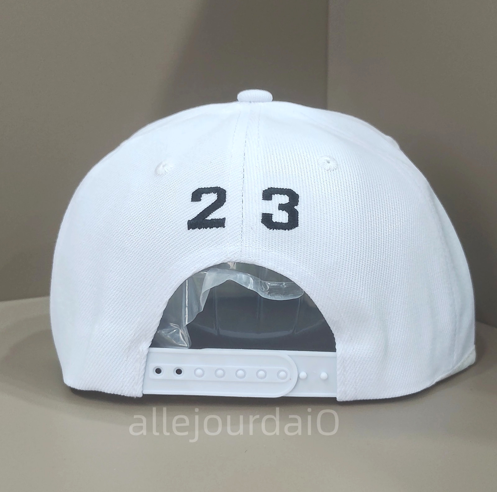 Jordan Outdoor Casual Embroidered White Flat Brim Hat Adjustable