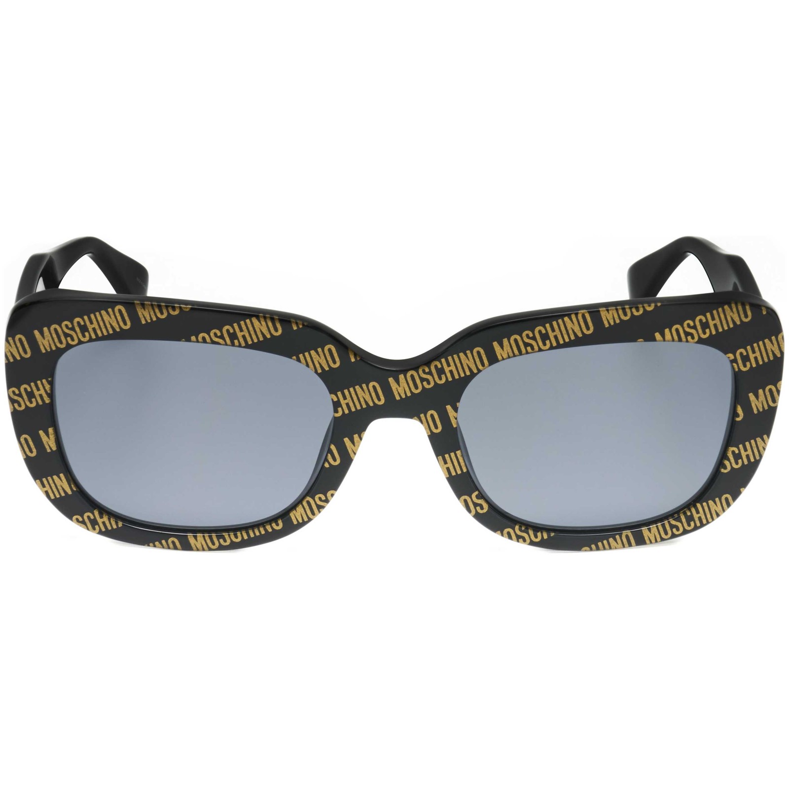 Moschino Women’s 53mm Black With Gold Logo Pattern Sunglasses MOS132-S-7RM-53