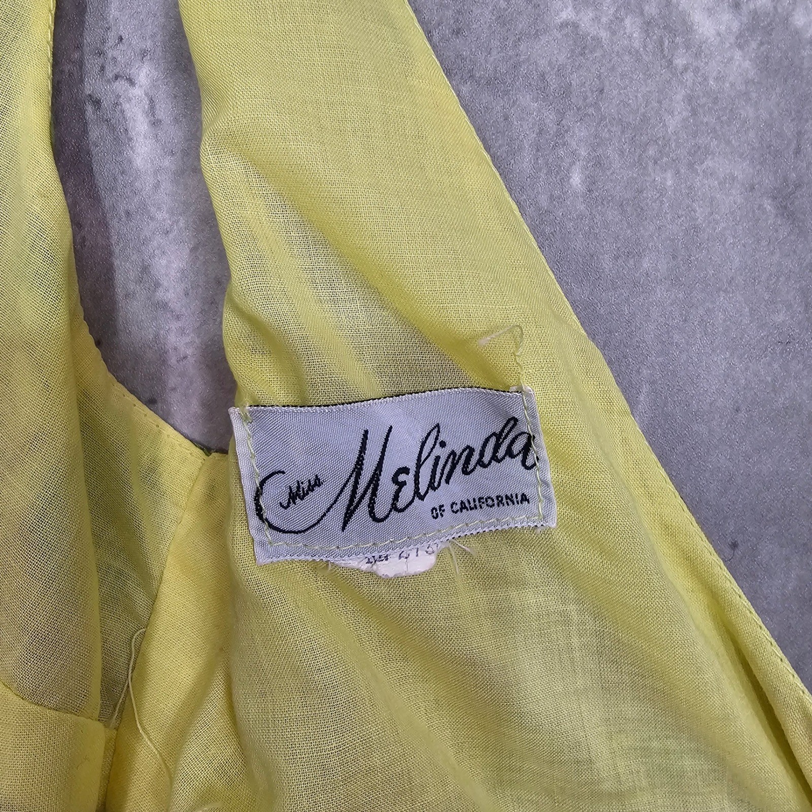 Vintage 50s 60s Melinda California Yellow Rose Floral Sundress Fit Flare Flirty