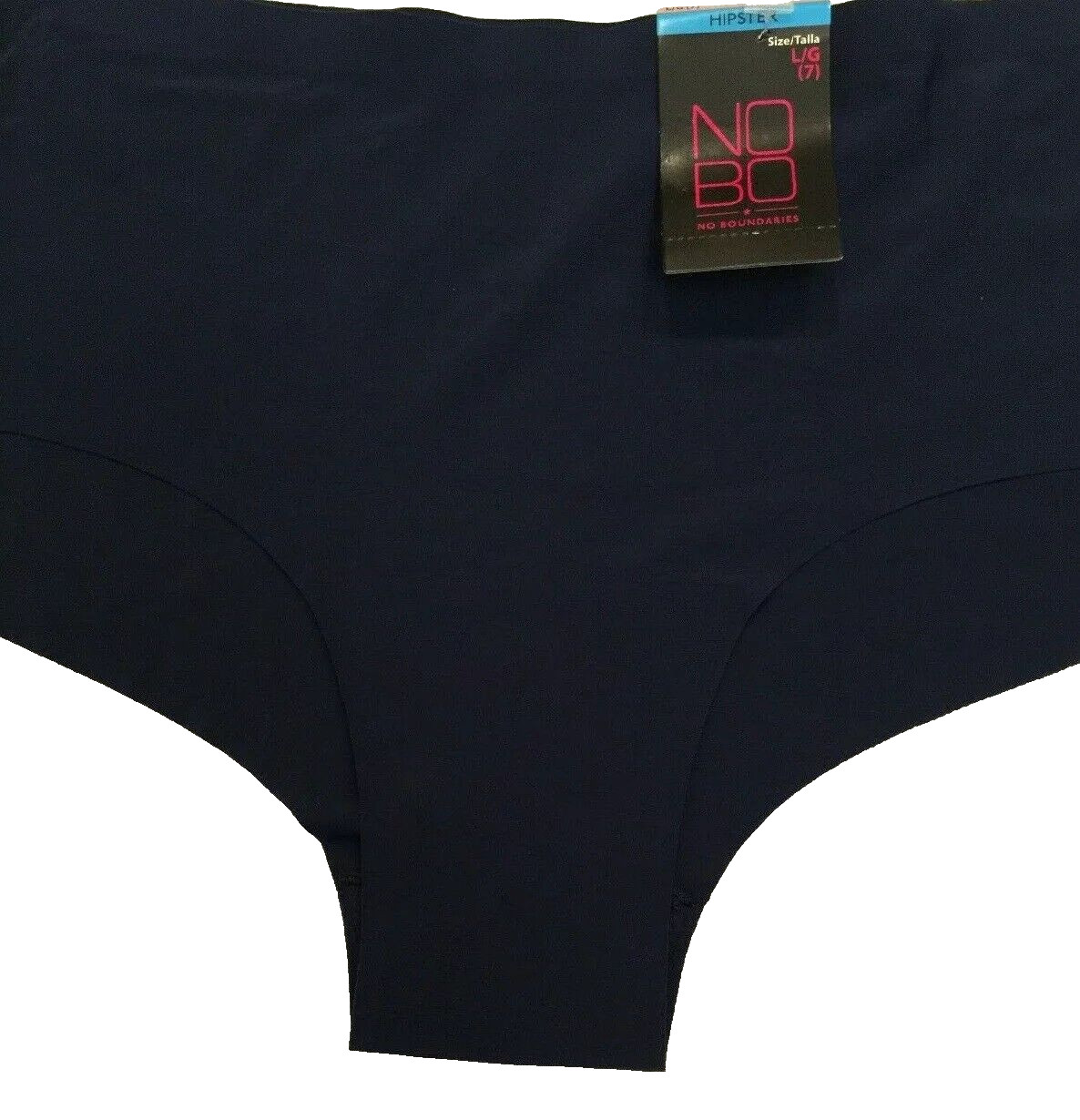 Blue Laser Cut Hipster Style Panties Choose Size L-XXL Solid Color Smooth Nylon