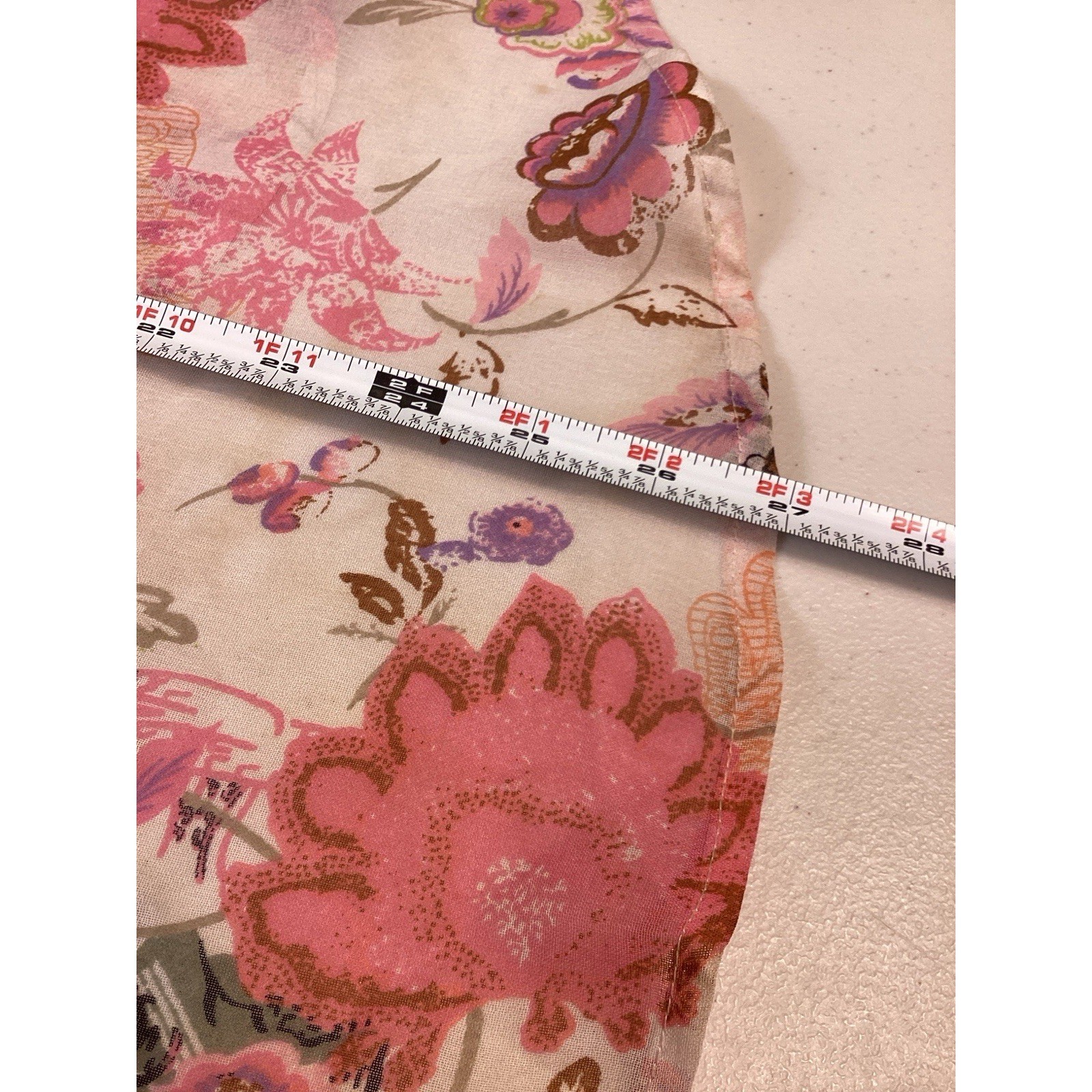OPPA! Pink Floral Paisley High-Low Racerback Tank Top Lined Size Large