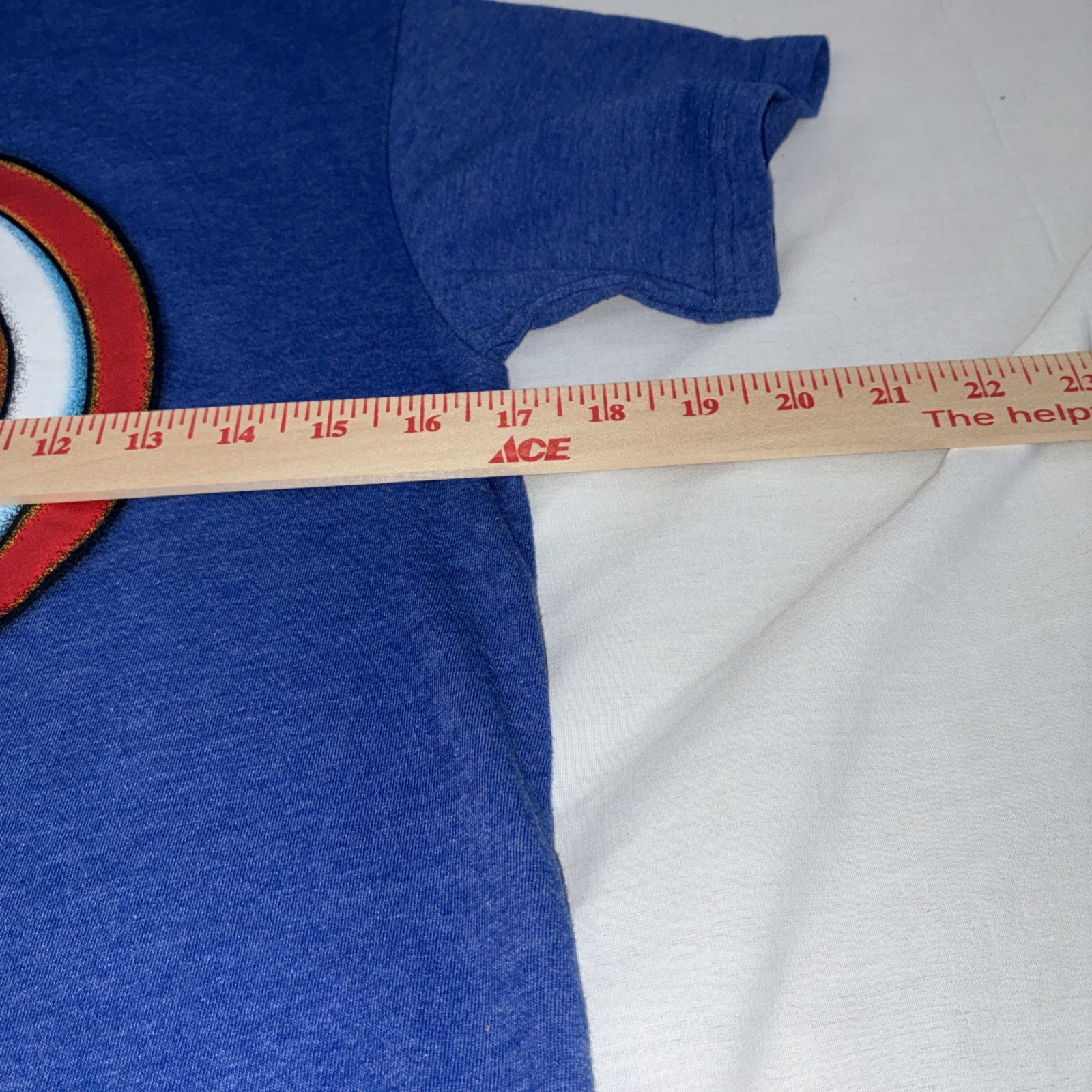 Marvel T-shirt l Women Small l Blue l Captain America Logo l PRE-OWNED GOOD