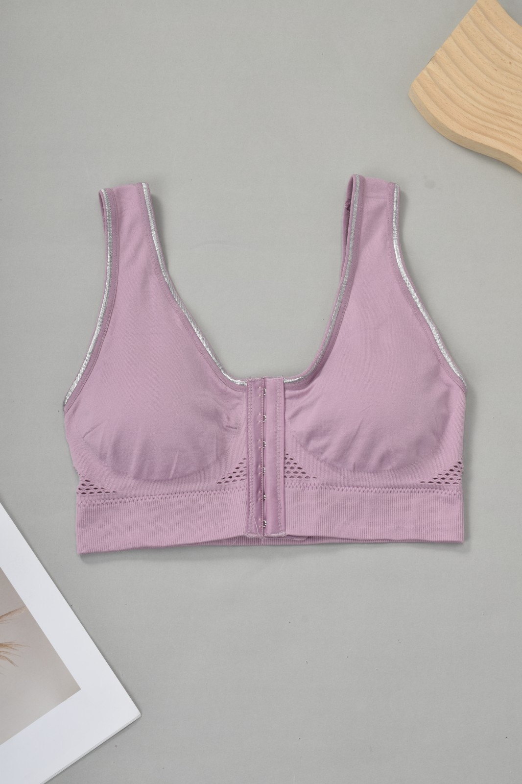 3Pcs Women Front Hook Post-Surgery Bra Breathable Mesh Comfort Support
