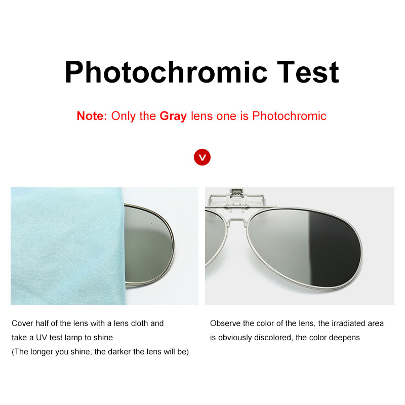 Polarized Clip On Sunglasses Anti-Glare Flip Up Lens for Prescription Glasses