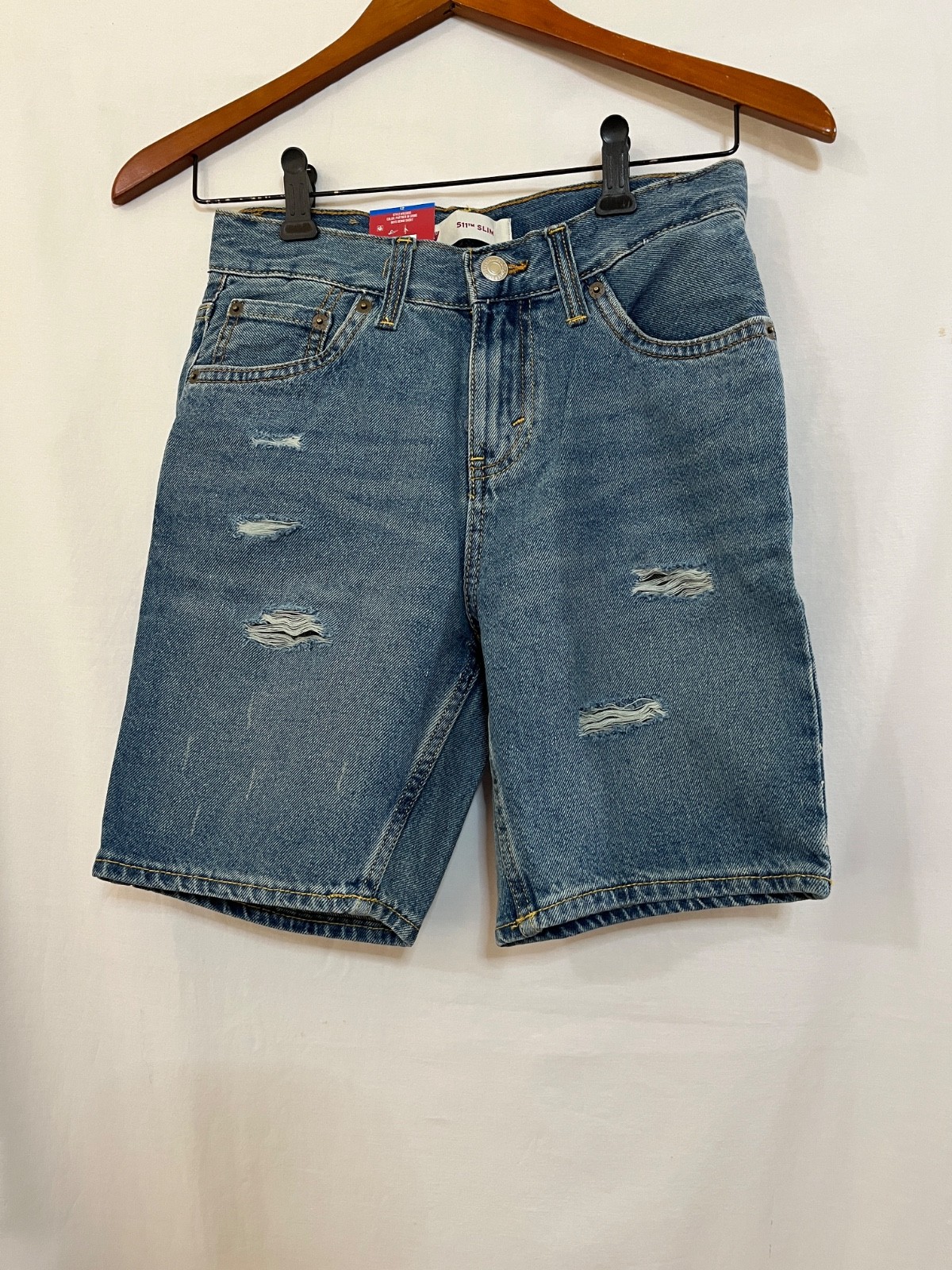 Levi’s Boys Adjustable Waistband Denim Shorts Many sizes New