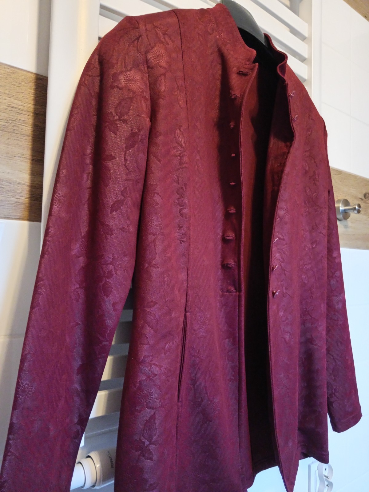 MBA Unikat Mode Bis Associes Paris Made in France burgundy vintage retro jacquar