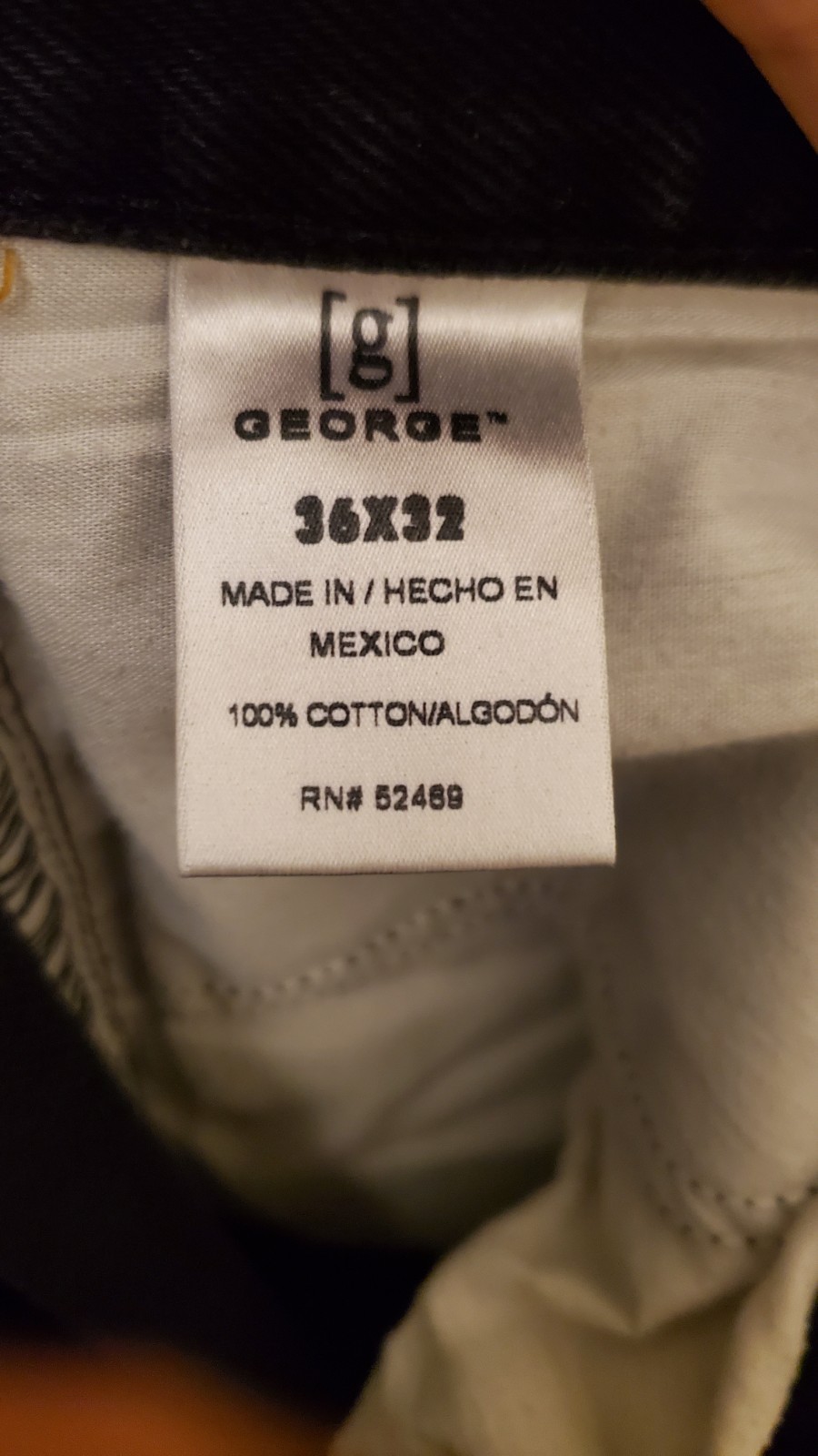 George – Jeans Black- 36 x 32 – Regular