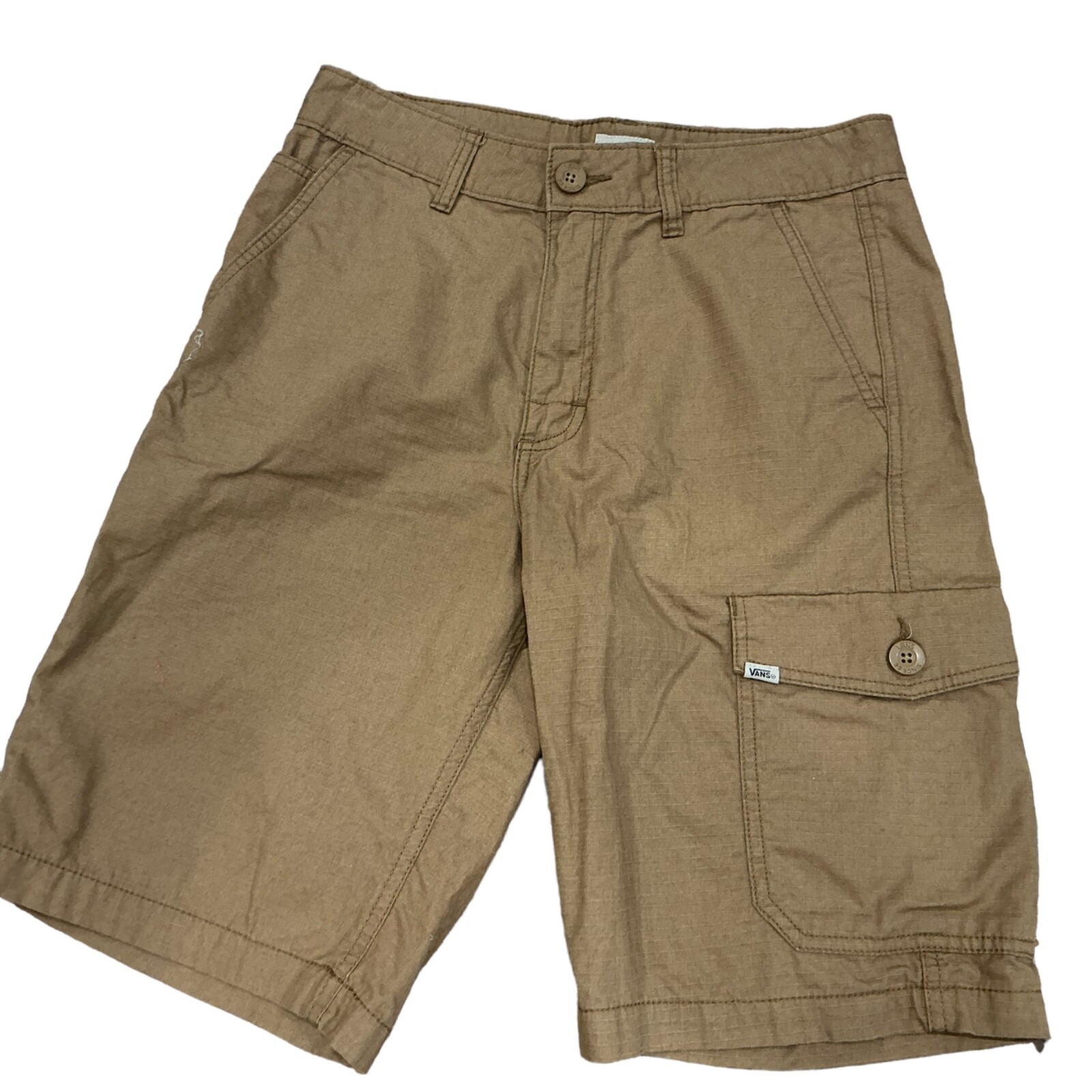 New 28×11 Vans GOODSMAN CARGO SHORTS Casual Cotton Pant KHAKI BROWN $48 Mens