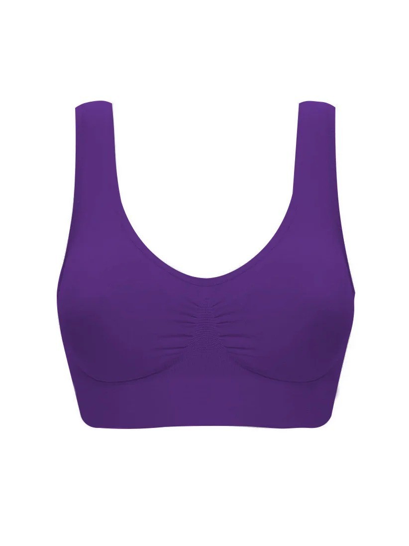 1Pack Sport Bras Seamless Wire Free Weight Support Tank Sports Yoga Sleep Bra US