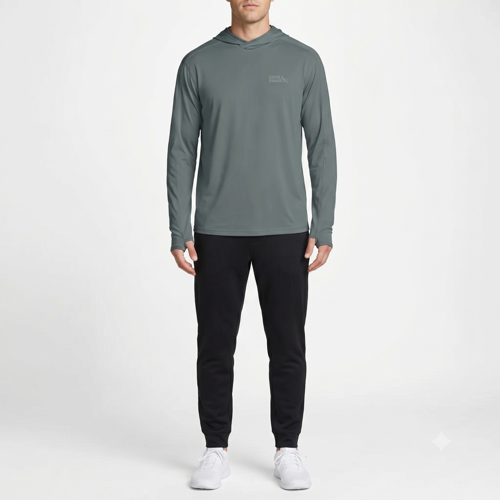 Eddie Bauer Mens Performance Hoodie UPF 50 Lightweight Stretch S M L XL 2XL 3XL