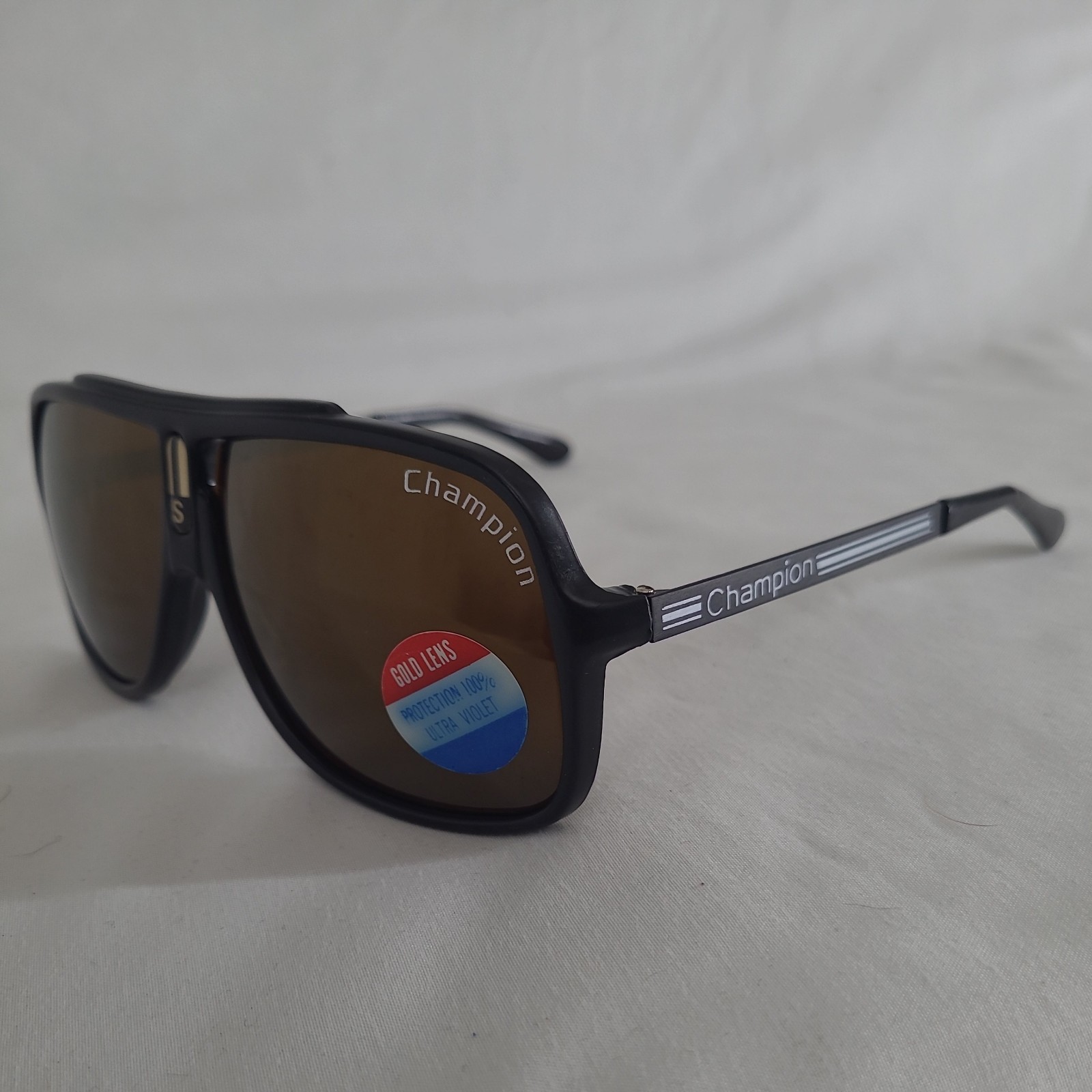Original 1980’s Aviator Champion S 462 Black Frame 100% UV IFR Sunglasses NOS