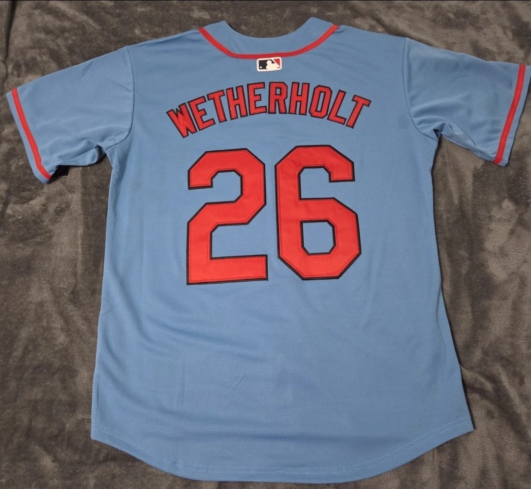 Fast Free Shipping! XXL 2X JJ Wetherholt St Louis Cardinals Stitched Jersey 26