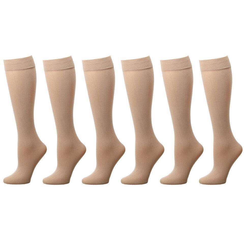 3-12 Pairs Women Trouser socks stretchy Knee High Soft Thin Material size 9-11