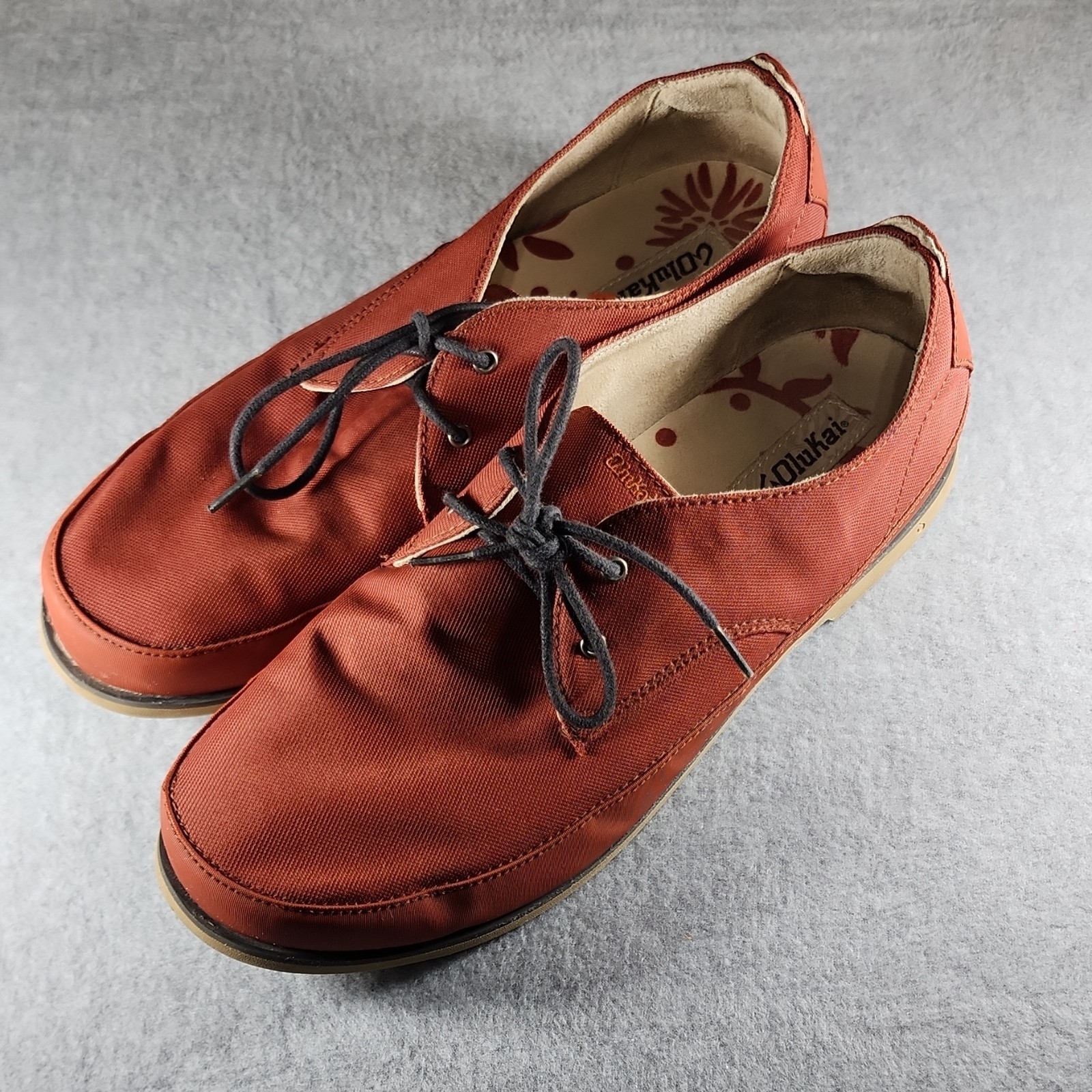OluKai Nohea Moku Men’s Sneaker Canvas Lace Up Round Toe Casual US 12.5