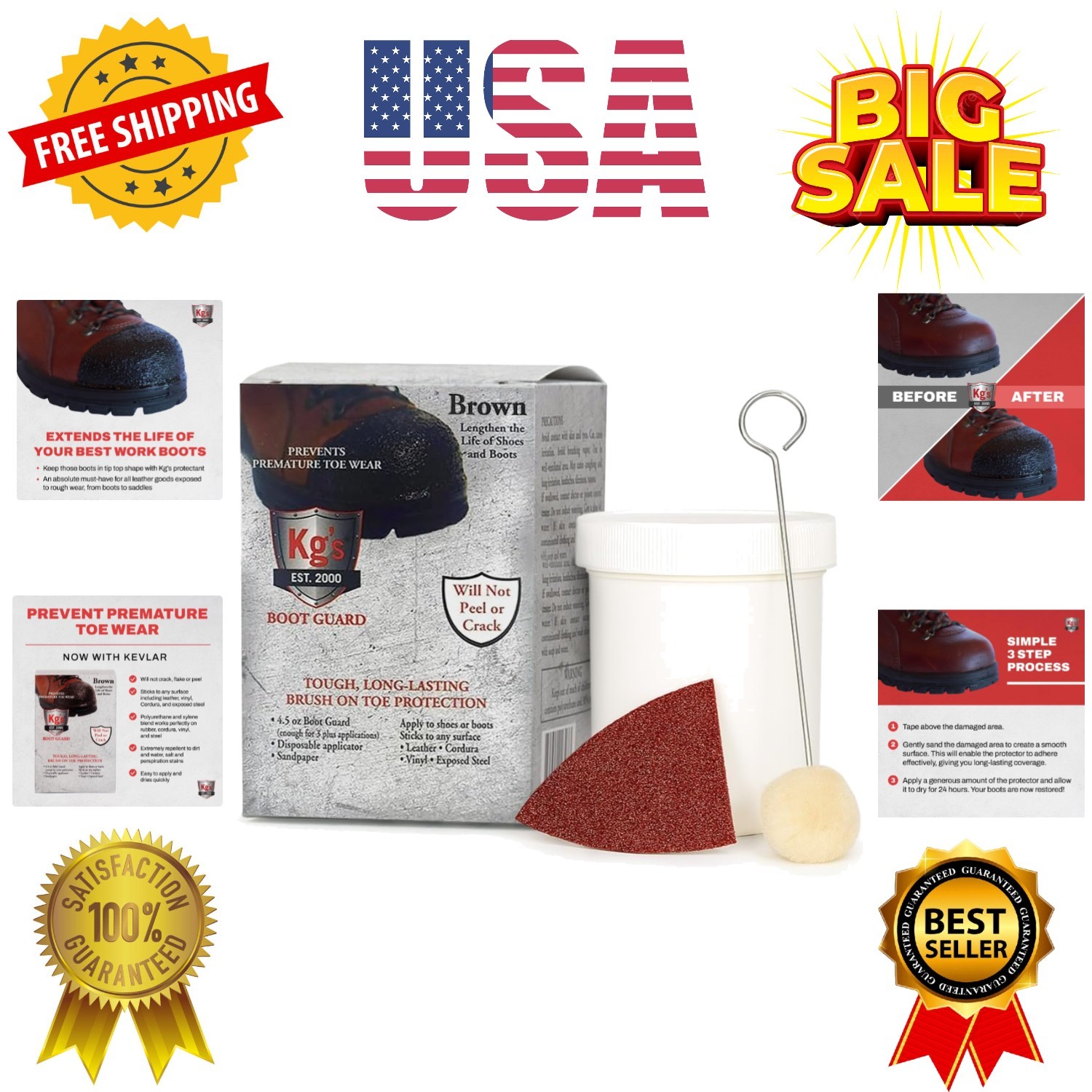 Boot Guard Brush On Toe Protection – Brush On Liquid for Tough, Long-Lasting …