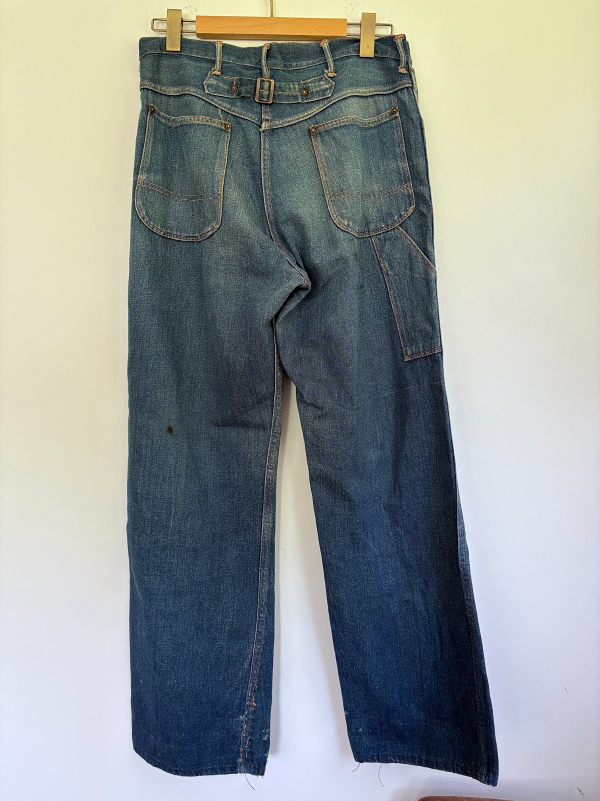 Vintage 1930s 40s Buckle back jeans