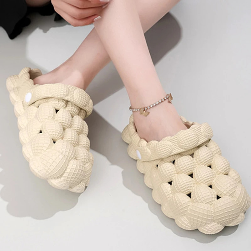 Cute Women Slippers Bubble Ball Sandals Summer Indoor Massage Cloud Slide