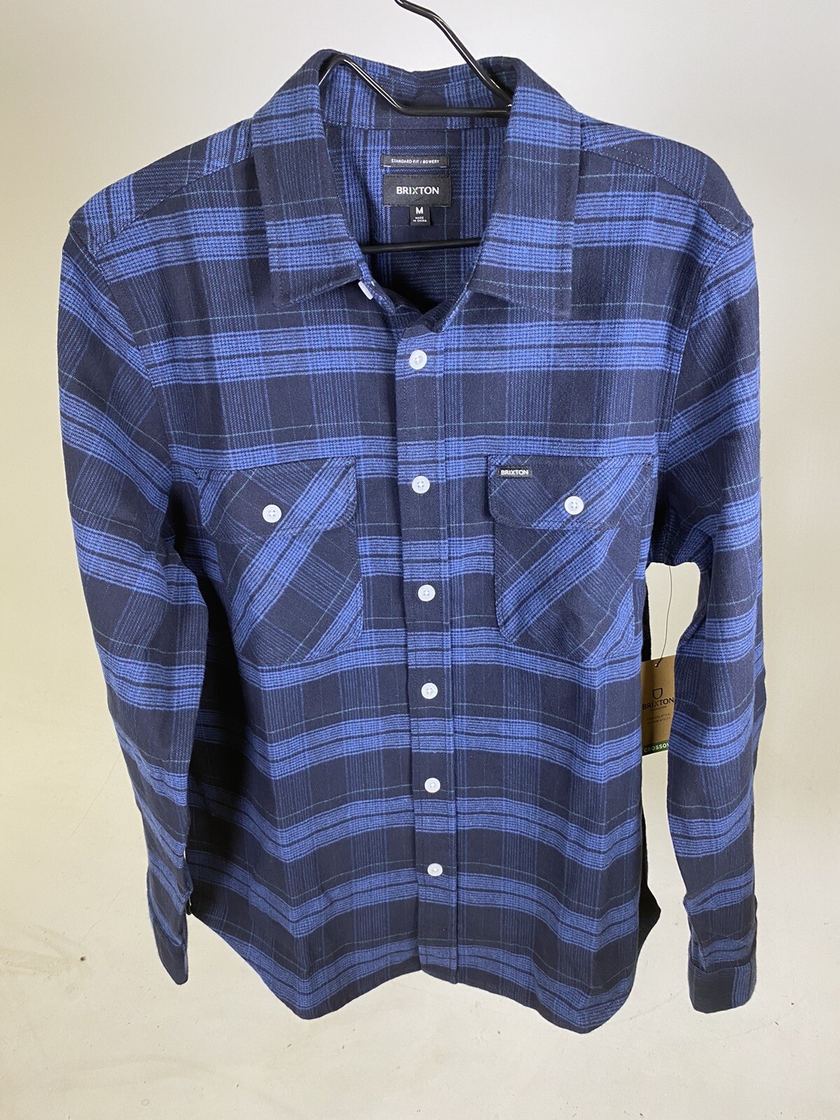 Brixton BOWERY L/S Stretch X Flannel Sizes S, M, L, XL, XXL – Various Colors-New