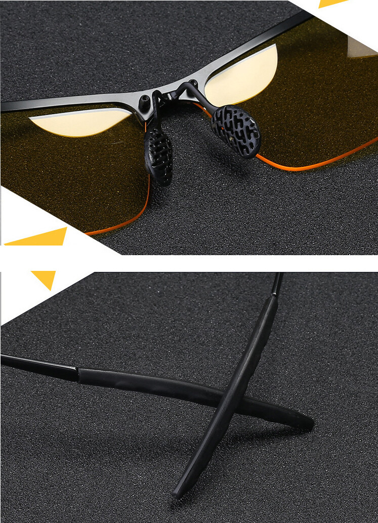 Tac HD+ Polarized Day&Night Vision glasses Men Driving Pilot Aviator sunglasses