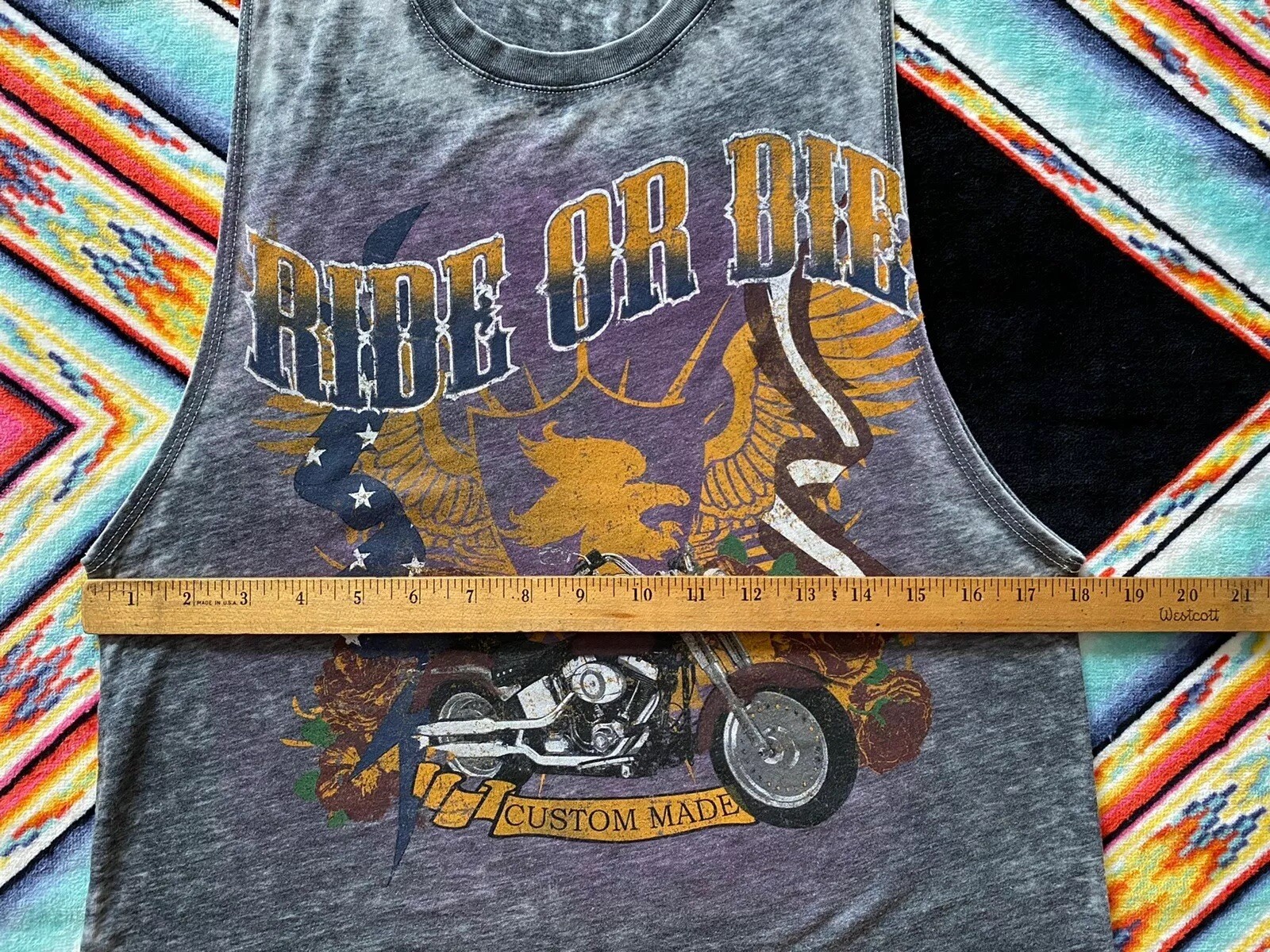 Urban Outfitters Project Social T Tank Top Biker Soft Thin Ride Or Die Vintage