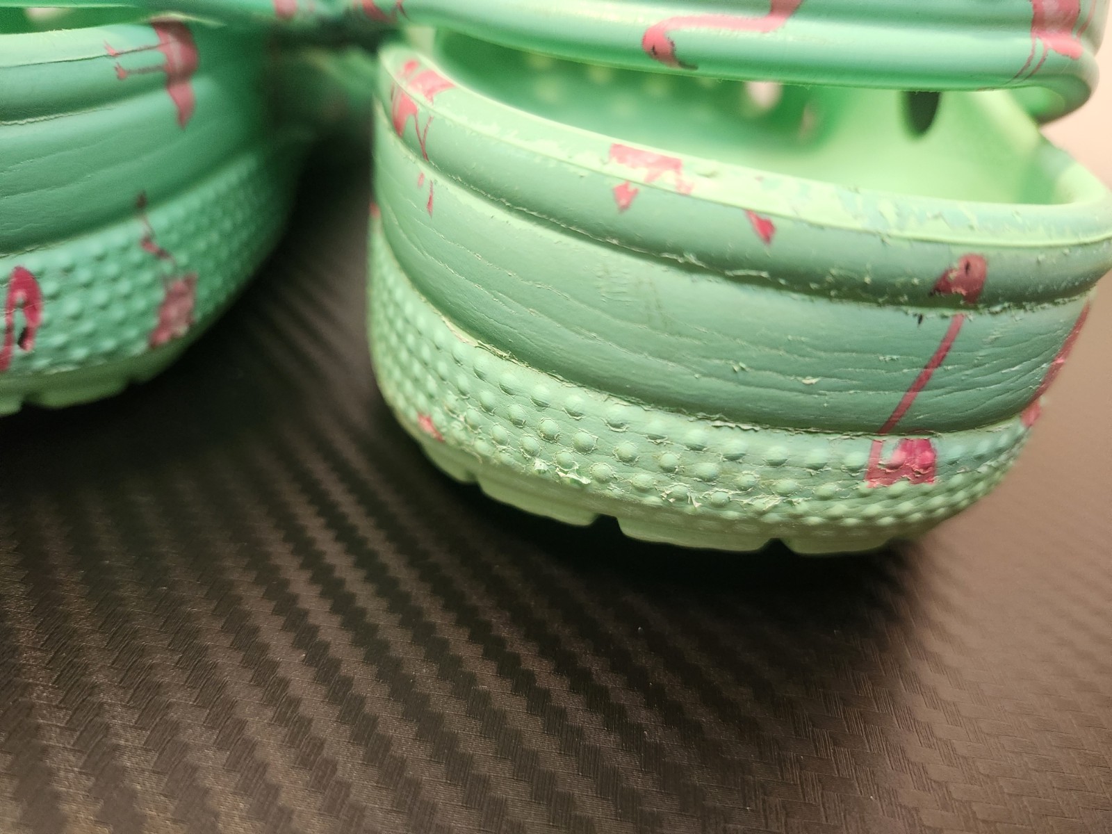 Crocs Classic Clogs Green Blue With Pink Flamingos Size W8 M6