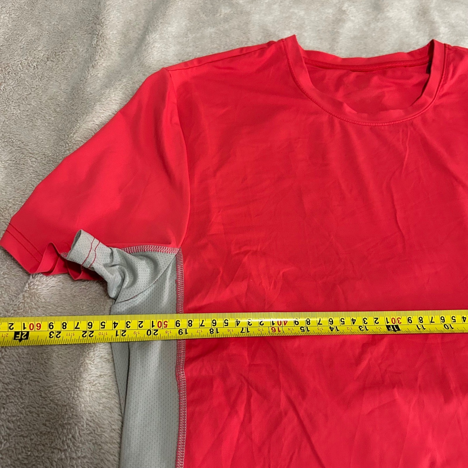 Psycho Bunny Performance T-Shirt Mens L Red Grey Mesh Activewear running jog