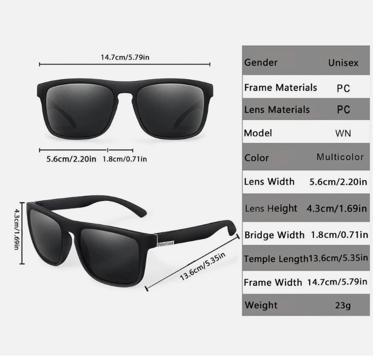 Square Polarized Sunglasses For Men Women Outdoor Sports Driving Glasses Golfing