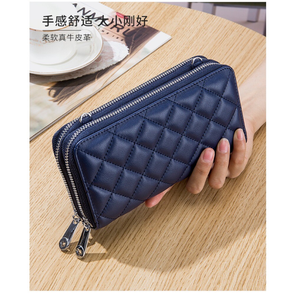 Women Cell Phone Purse Large Leather Wallet Zip Handbag Crossbody Shoulder Bag