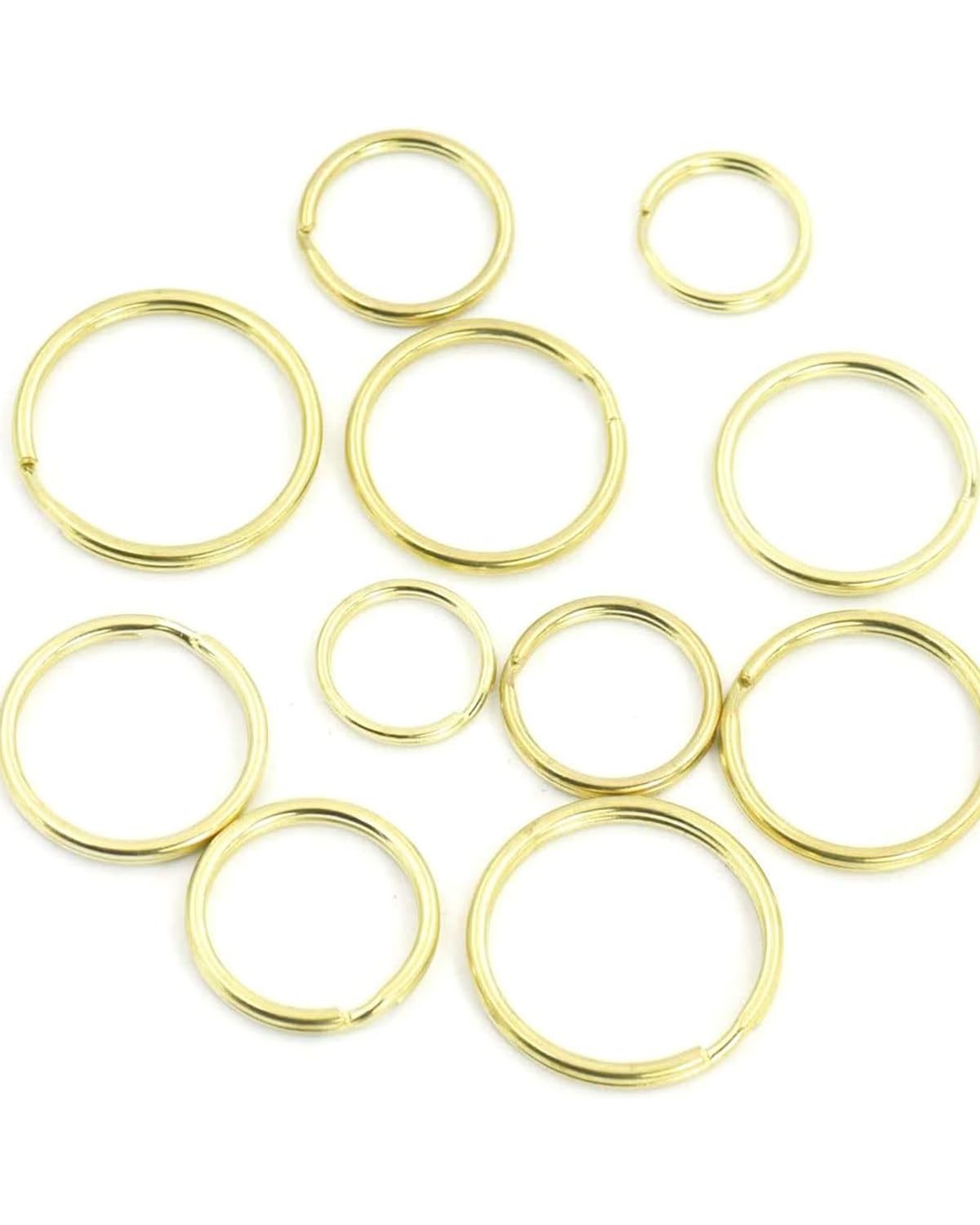 Bluemoona 10 Pcs – Brass Round Edged outside dimensions :20mm(3/4″), Gold
