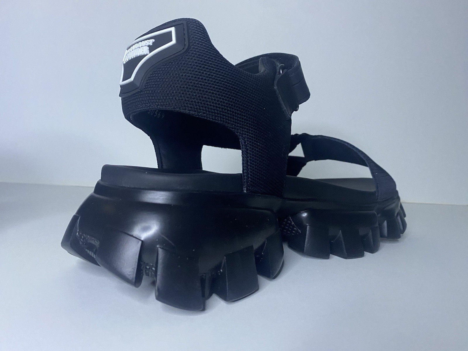 Men’s Size 10 US (9 UK) PRADA Lug-Sole Sport Sandals New In Box Black