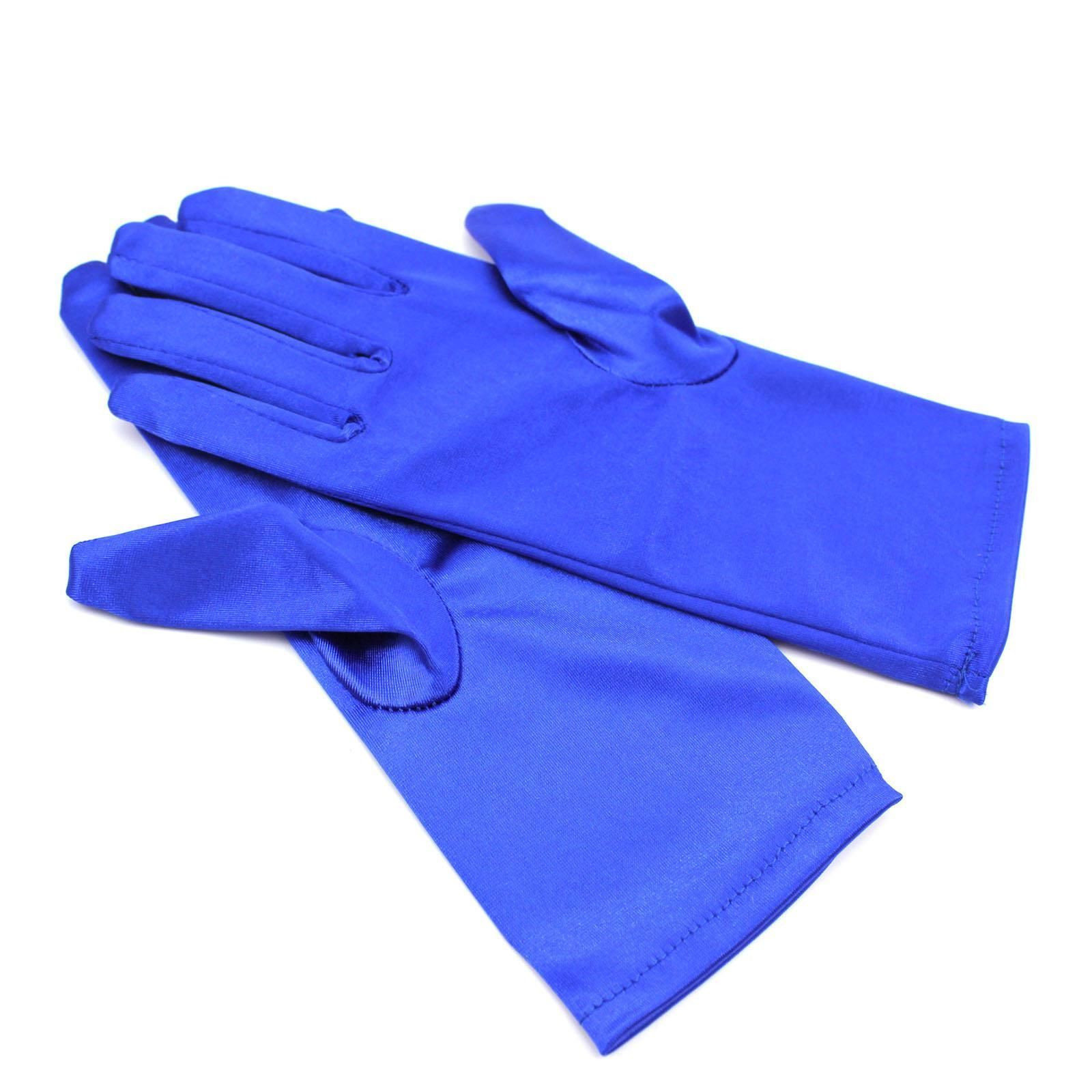 Women Short Wrist Gloves Smooth Satin Party Dress Prom Evening Wedding US SHIP