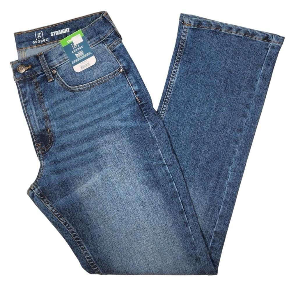 George #11686 NEW Men’s Stretch Straight Leg Jeans