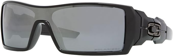 OAKLEY Oil Rig POLARIZED Sunglasses 26-203 Polished Black W/ Black Iridium Lens