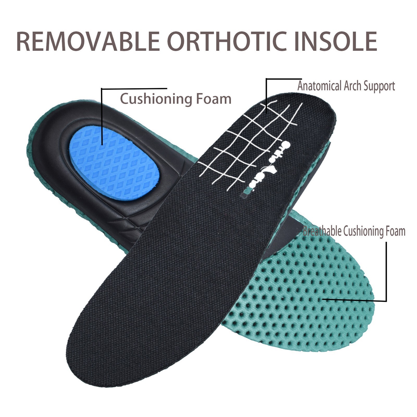 Men’s Walking Shoes Diabetic Swollen Feet Arch Support Plantar Fasciitis Shoes