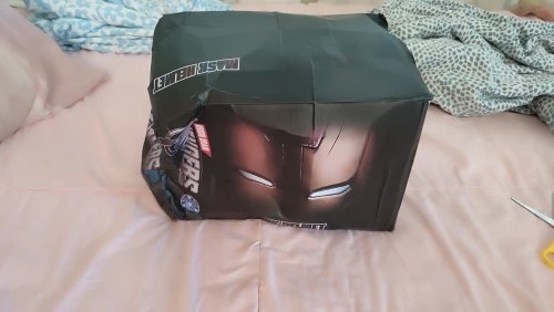 Iron Hero Electronic Helmet Wearable Auto Opening Mask LED Cosplay Adult