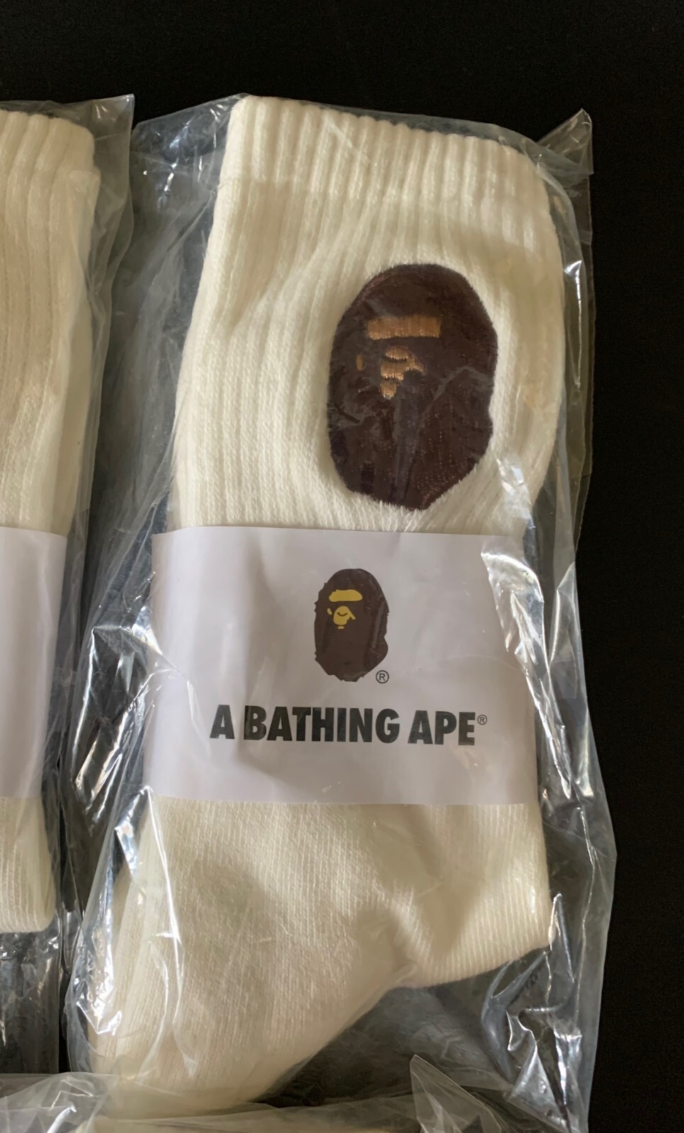 BAPE A Bathing Ape Crew Socks Big Ape Head Embroidered CAMO Socks 100% – CHOOSE!