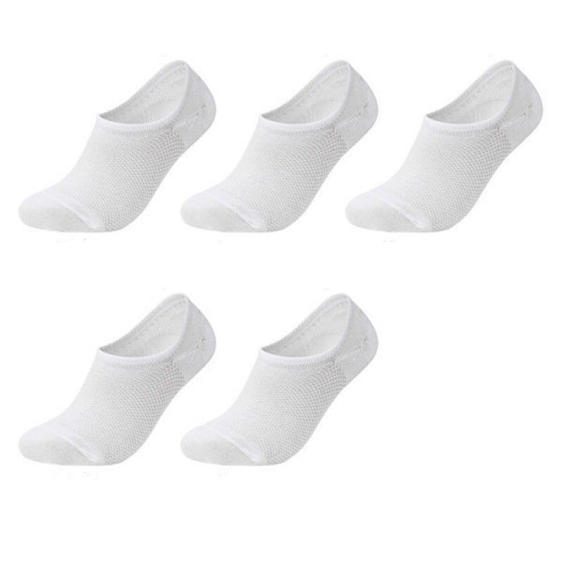 Men Bamboo No Show Dress Nonslip Ankle Sport Breathe Solid Casual Socks 5/10Pack