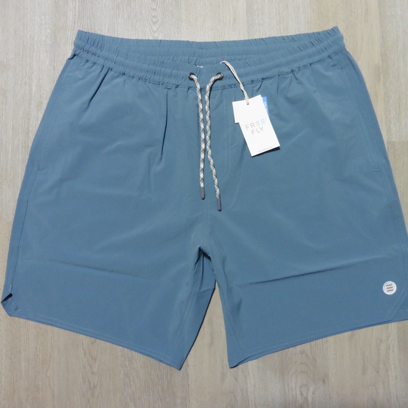 FREE FLY Mens XL ANDROS SHORTS PACIFIC BLUE FISHING STRETCH HYBRID SWIM TRUNK 7″