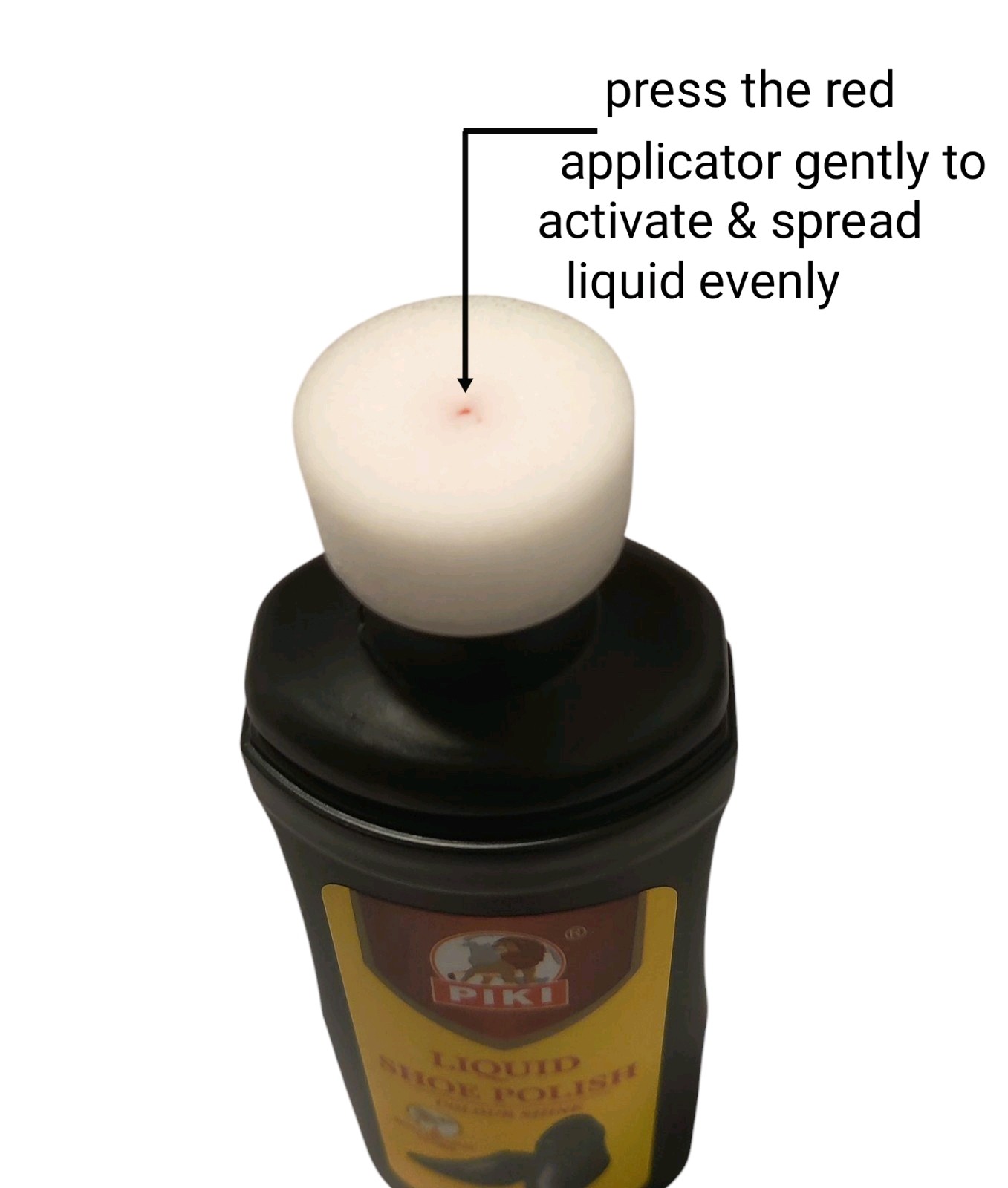 2 Bottles shoe polish liquid instant shine black 75ml each