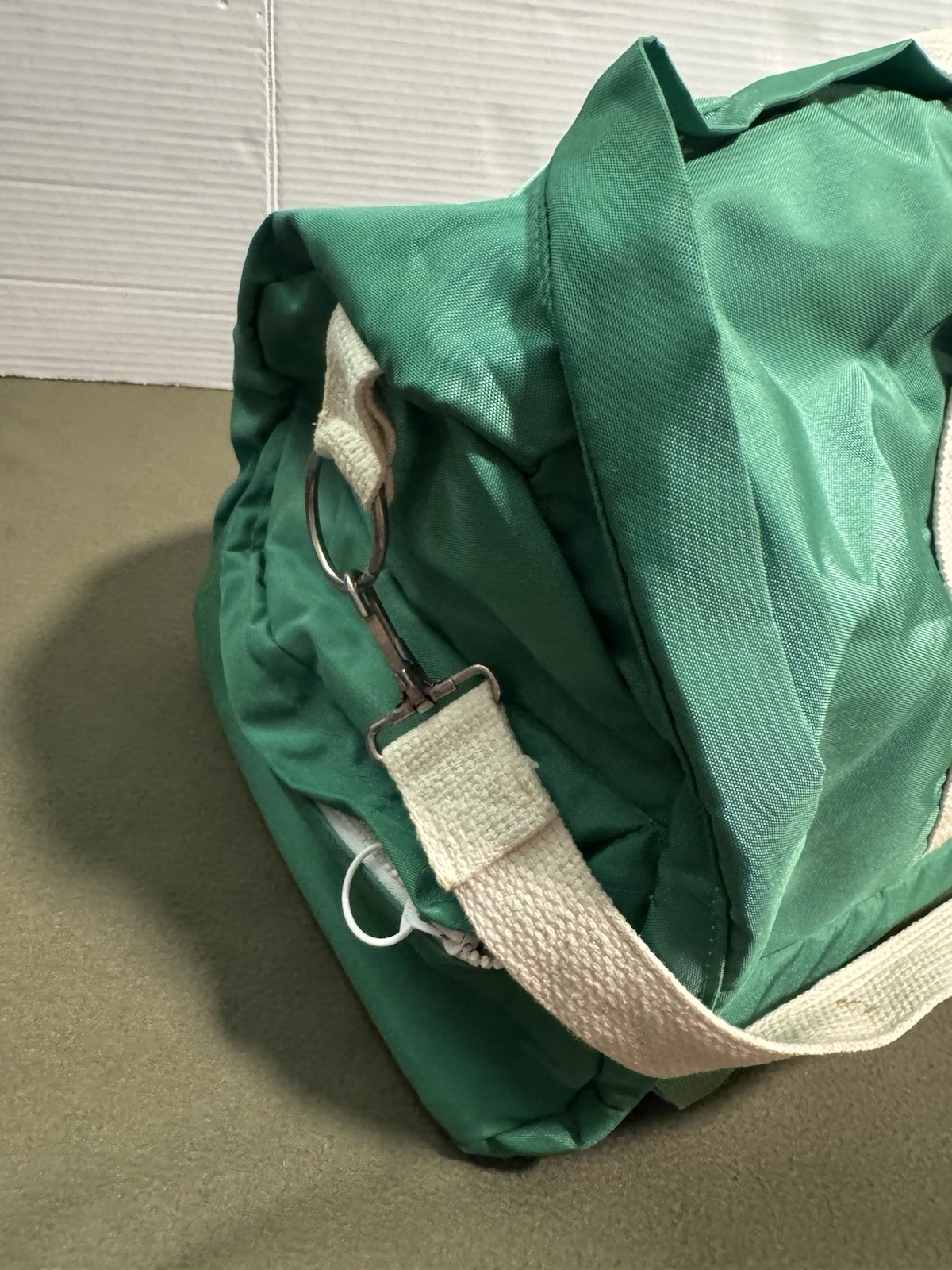 Vintage NYI Goldman Sachs Duffel Bag Green Retro Wall Street Gym Travel Rare