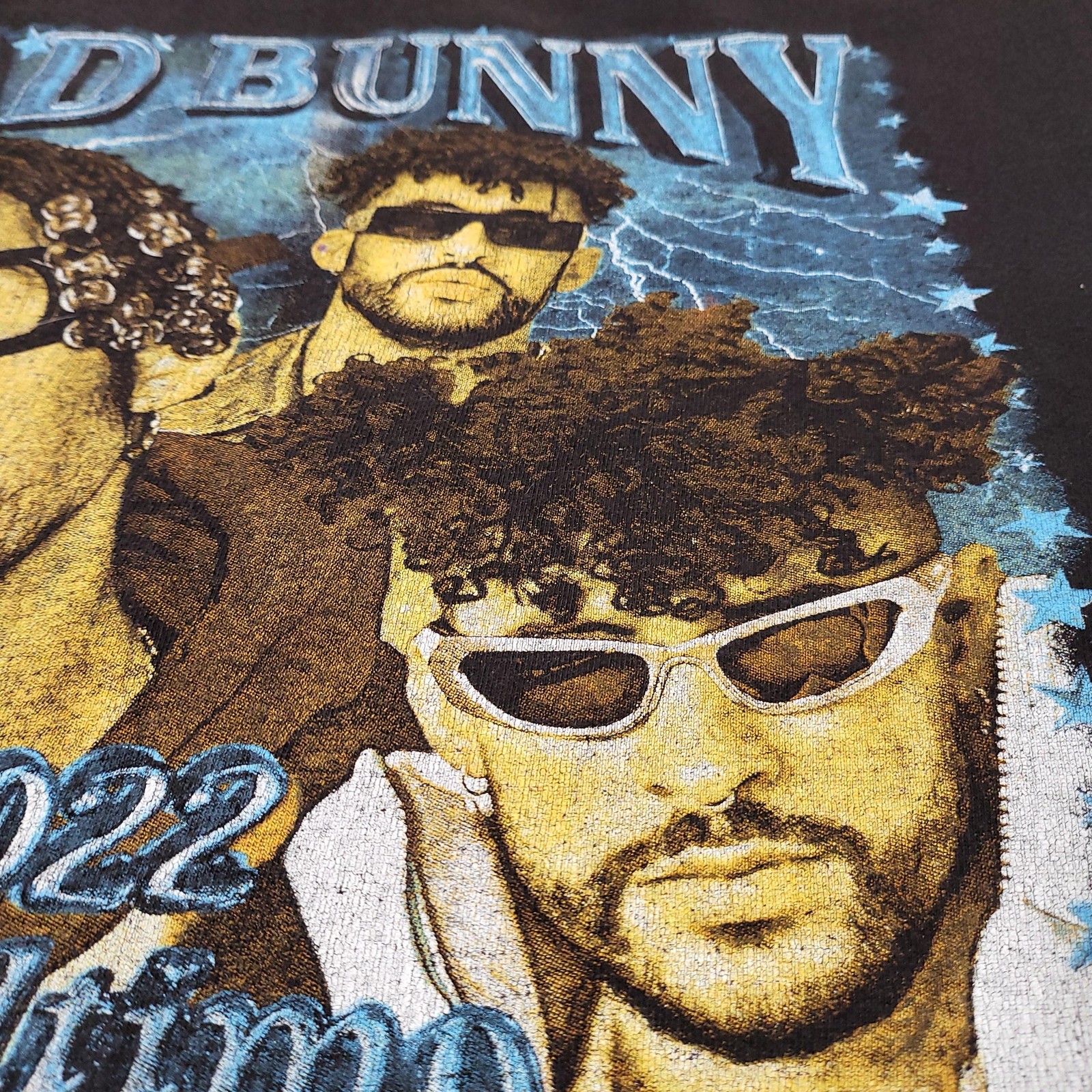 Bad Bunny Shirt Mens Medium Black 2022 El Ultimo Tour Del Mundo Music Concert