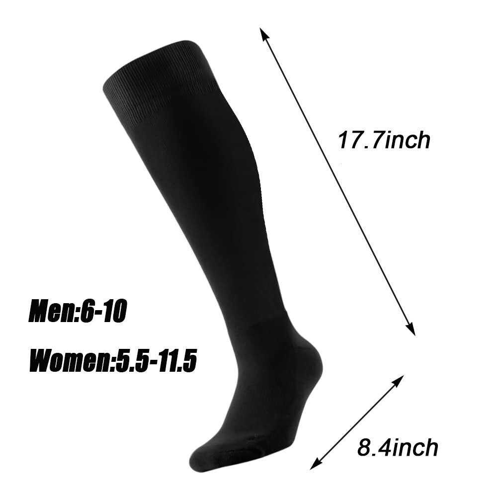 Adult Long Knee High Athletic Sports Socks for Football Soccer Baseball Softball