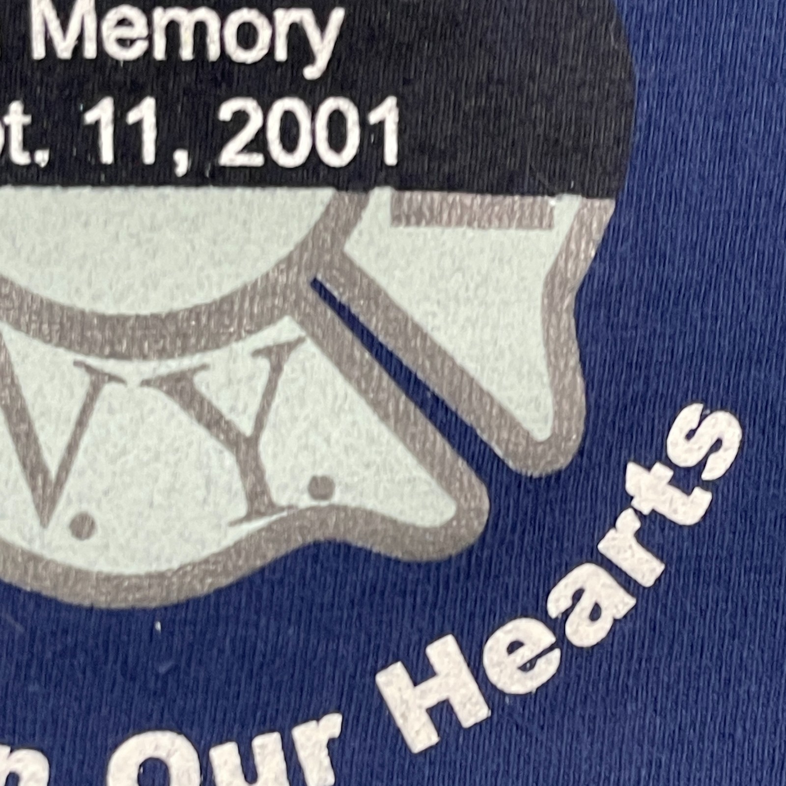 Vintage 2001 FDNY World Trade Center 9/11 Shirt Large 22×27 Blue