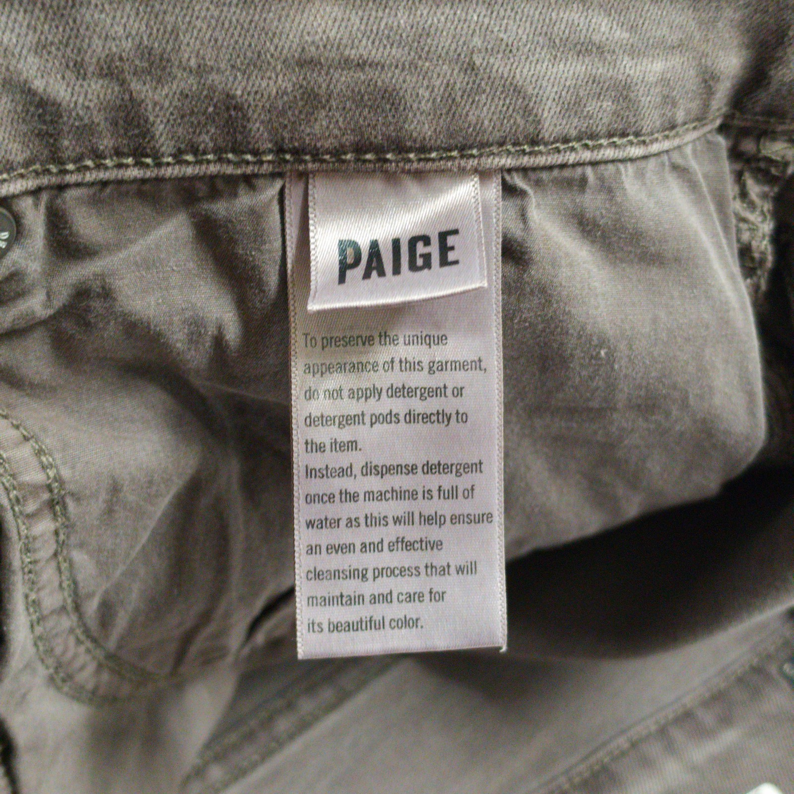 PAIGE Federal Men’s Jeans 34×32 Vintage Falcon Gray Slim Straight