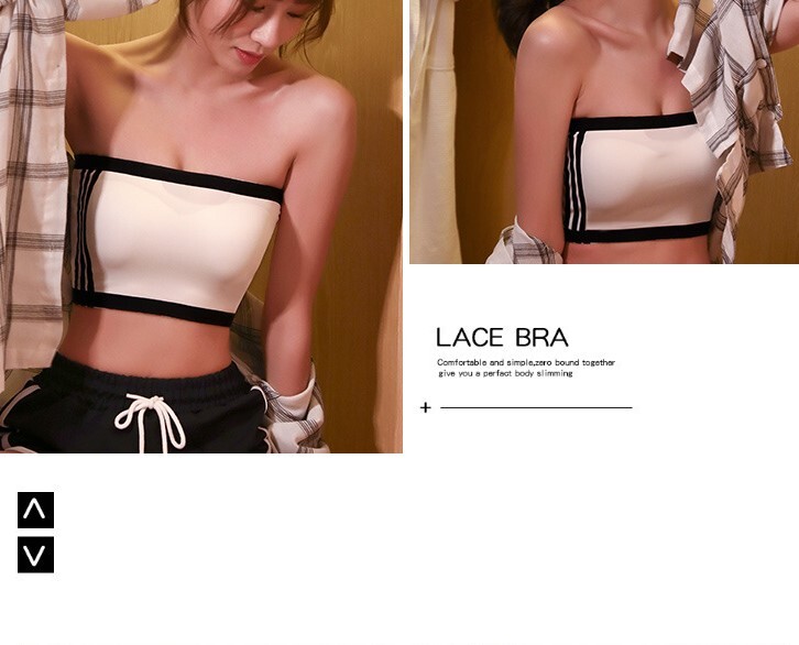 Women Tube Top Bra Seamless Bandeau Strapless Bralette Stretch Solid US Seller