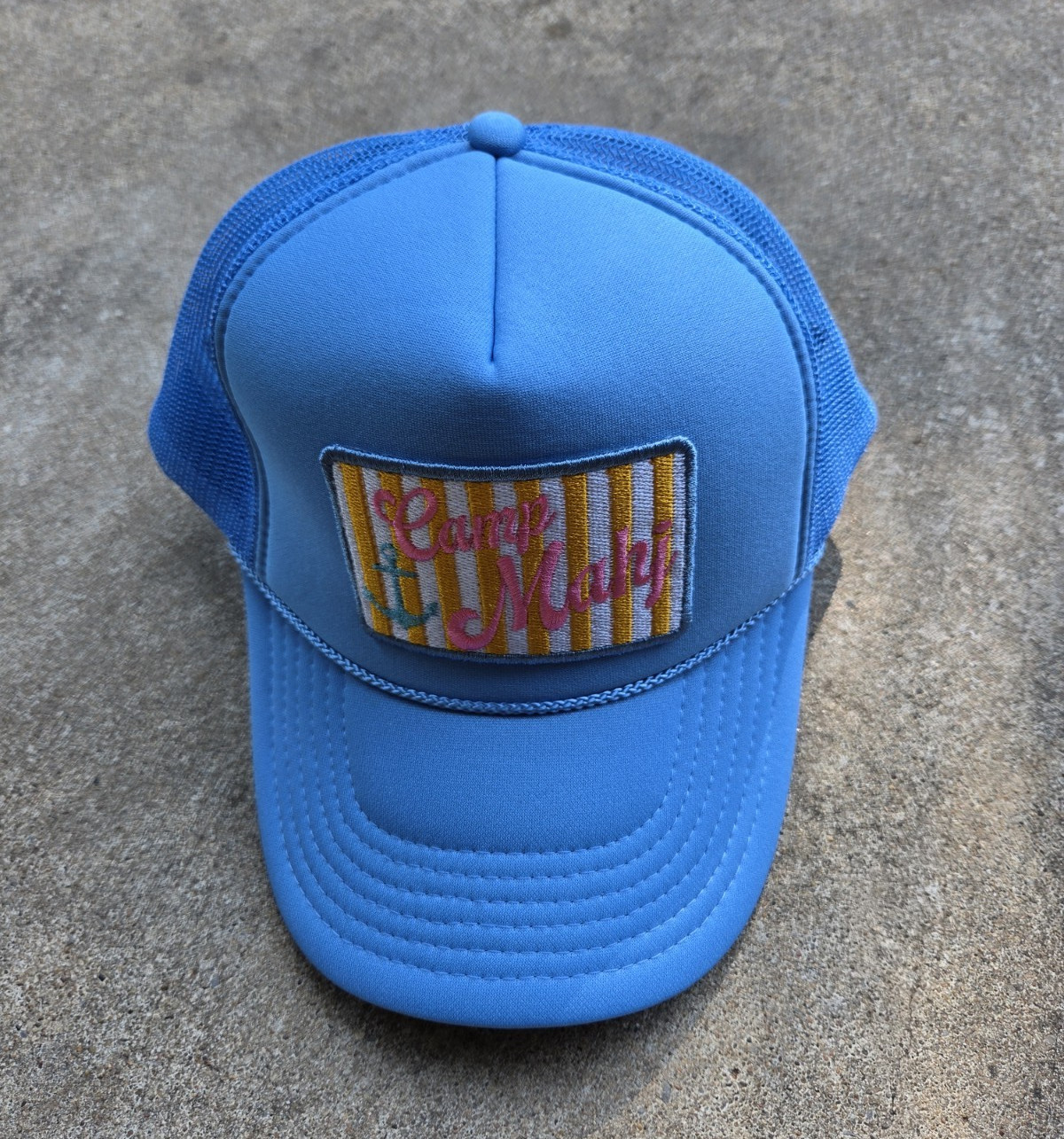 OTTO Blue Mesh Back Adjustable Trucker Hat “The Mahjong Social Club” One Size