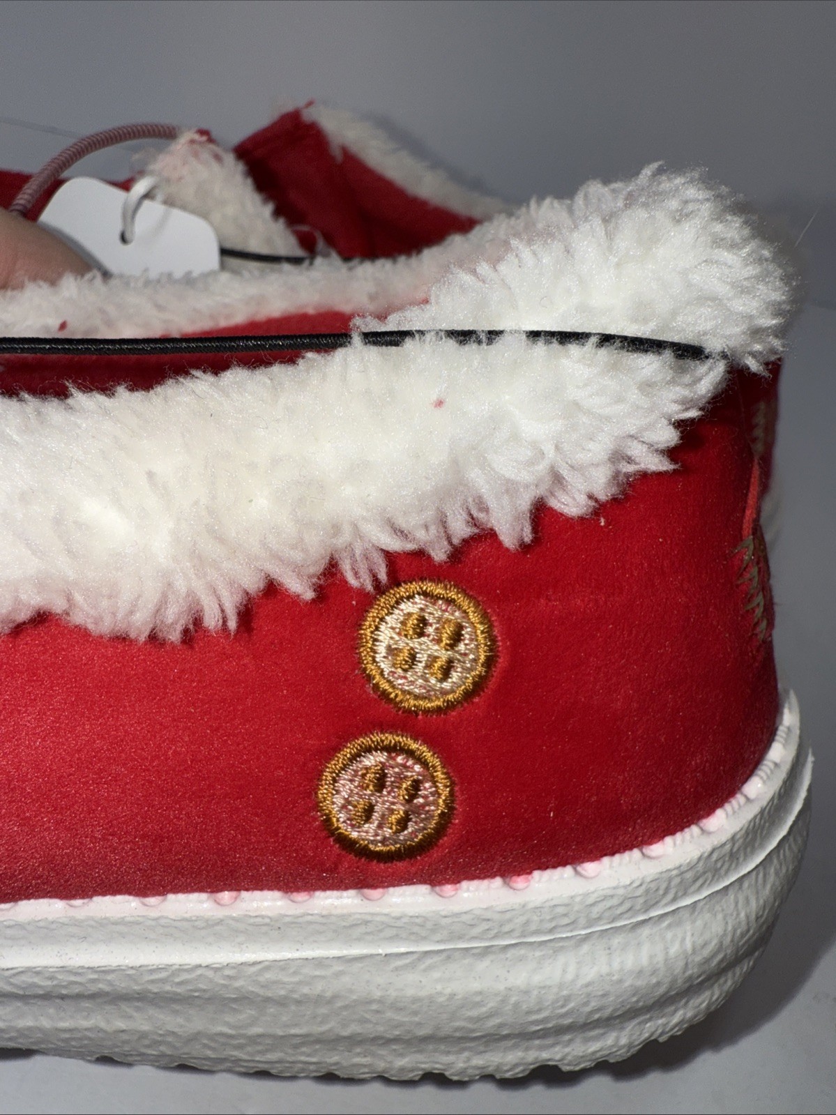 Hey Dude Wendy Mrs Claus Womens Size 8. Slip On Christmas