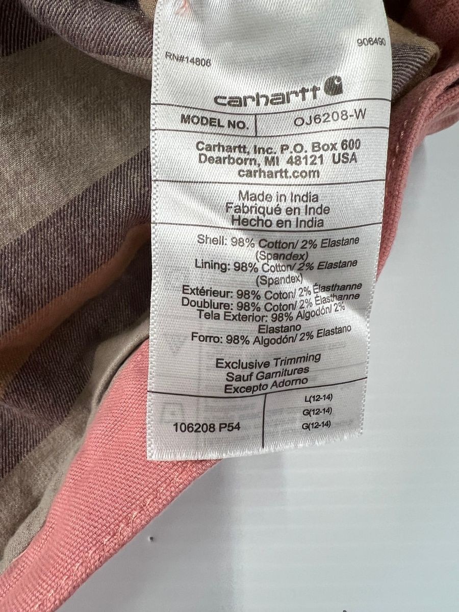 CARHARTT Iconic Crawford Detroit Jacket Women’s Size L Rose Tint